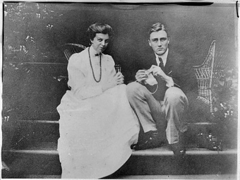 Franklin D. Roosevelt and Eleanor Roosevelt in Hyde Park, New York, 1906
