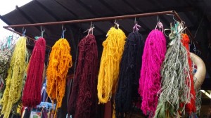 Wolle im Souk von Marrakesch Wolle im Souk von Marrakesch
