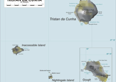Tristan da Cunha und die umgebenden Inseln