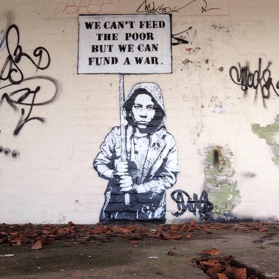 Banksy - we can't feed the poor
